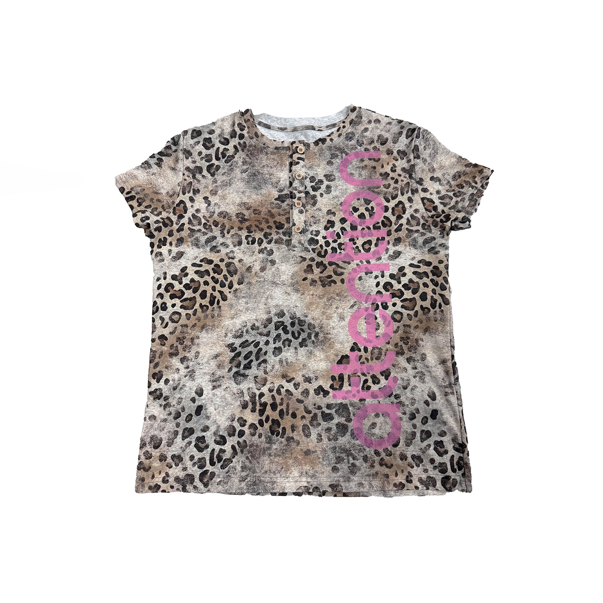 Attention Leopard Henley Tee - Notkicks