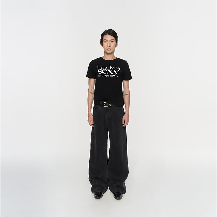 Letter-Print Short-Sleeve T-Shirt - Notkicks