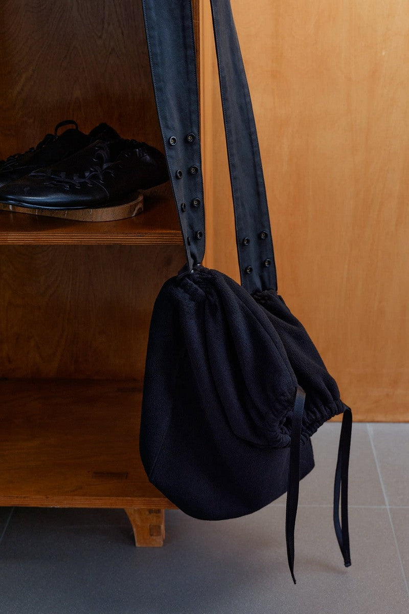 Patchwork Leather Drawstring Bag - Notkicks