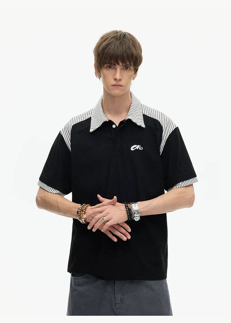 Stripe Collar Club Polo Tee - Notkicks