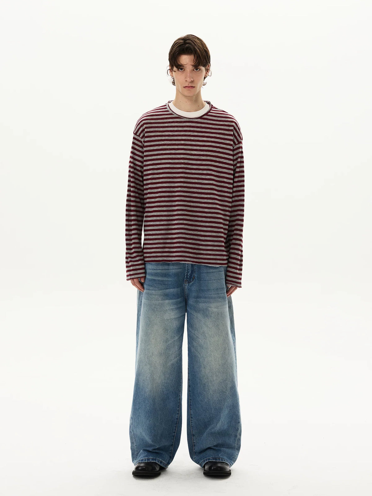 Tide Slouch Stripe Long Sleeve Tee - Notkicks