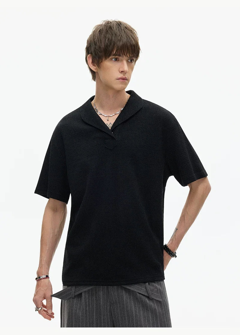 Slate Ridge Shawl Collar Knit Tee - Notkicks
