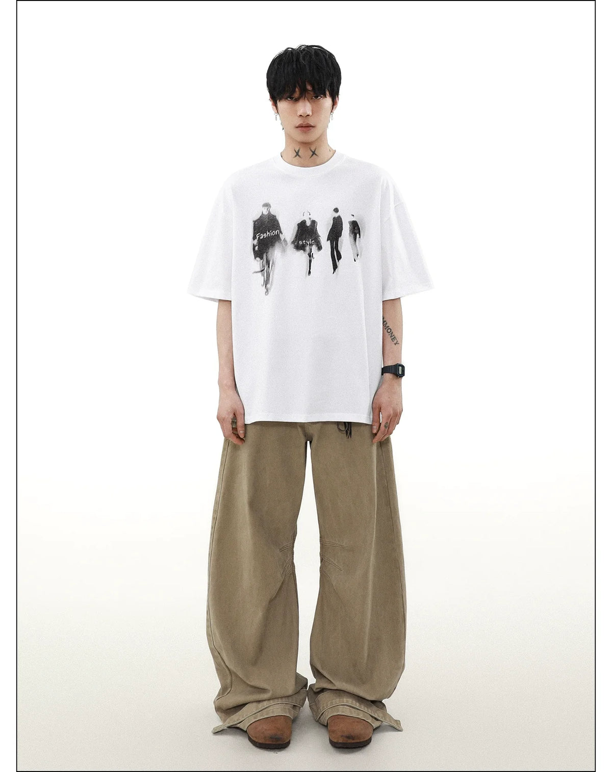 Runway Shadows Oversized Graphic Tee - Notkicks