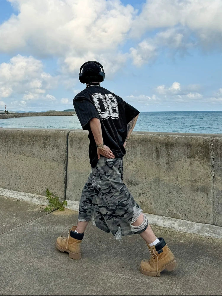 Tropic Noir Mesh Jersey Tee - Notkicks