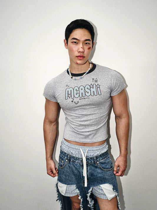 Heather Grey Fitted Graphic Tee - Notkicks
