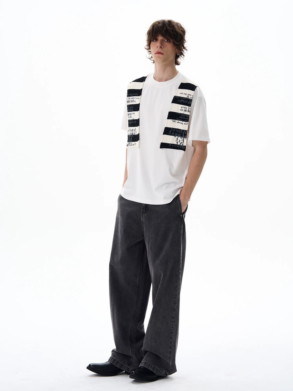 Graphic Stripe Patchwork Tee - Notkicks
