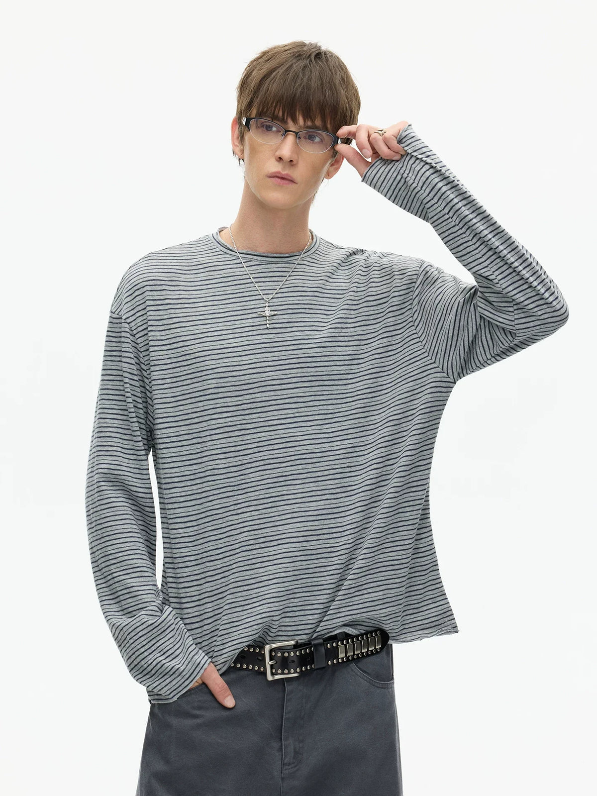 Tidal Stripe Layered Long Sleeve Tee - Notkicks