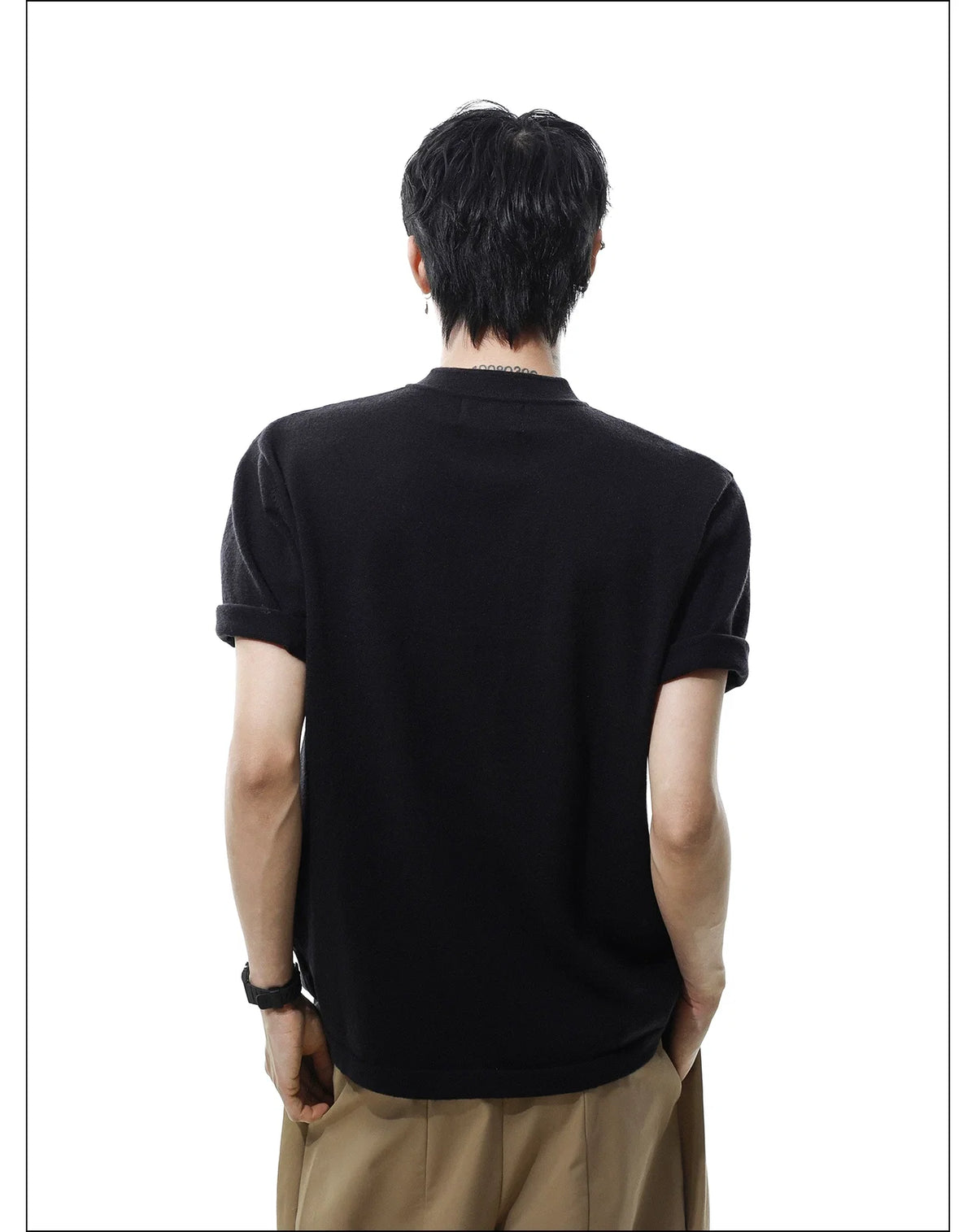 Heather Button Henley Knit Tee - Notkicks