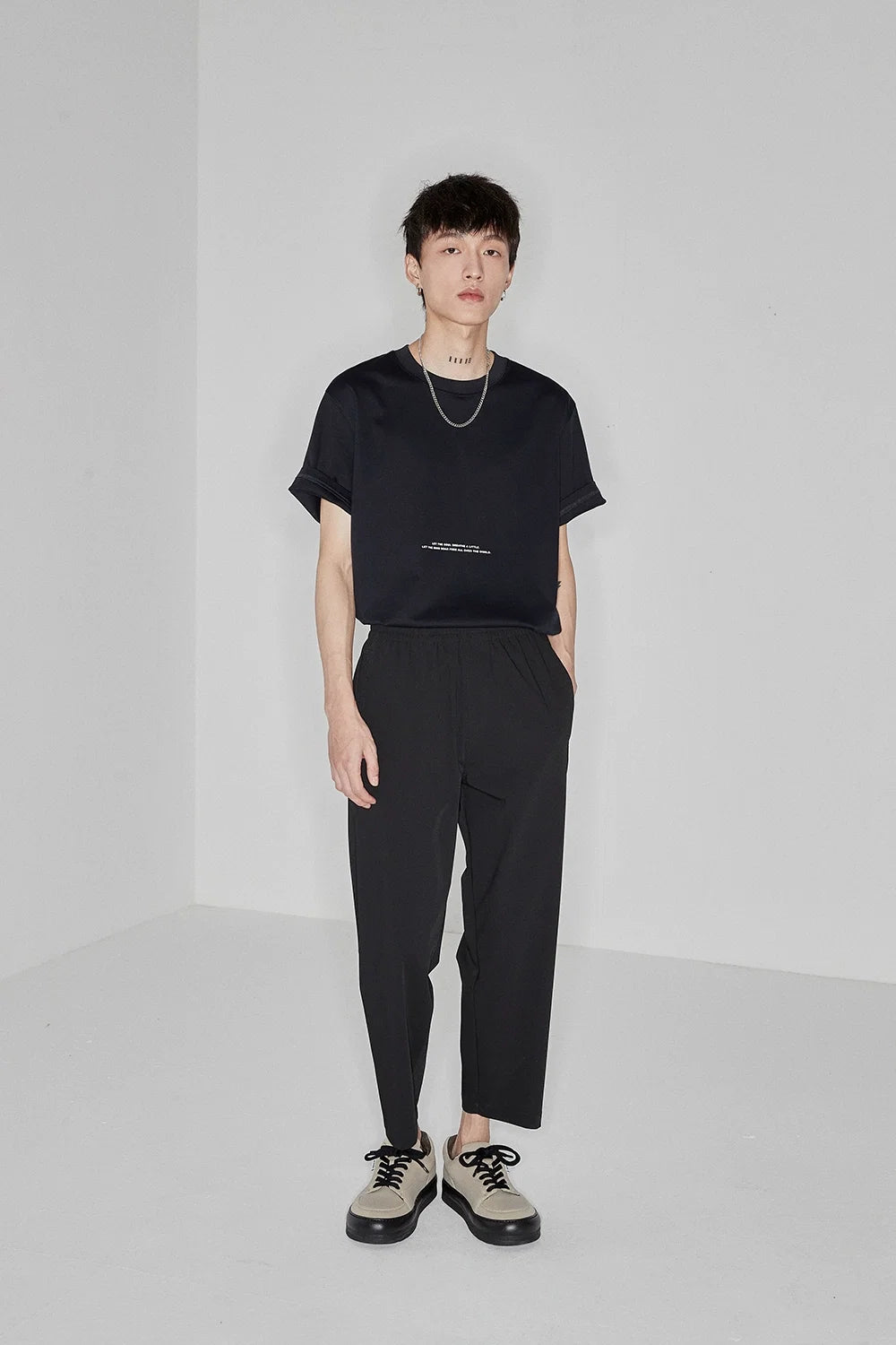 Color Block Letter Print Standard Tee - Notkicks