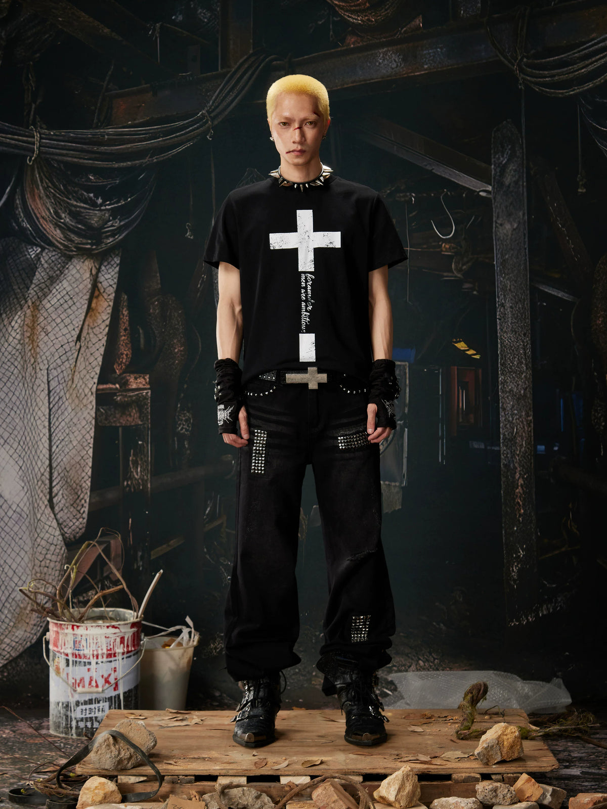 Sanctum Script Cross Graphic Tee - Notkicks