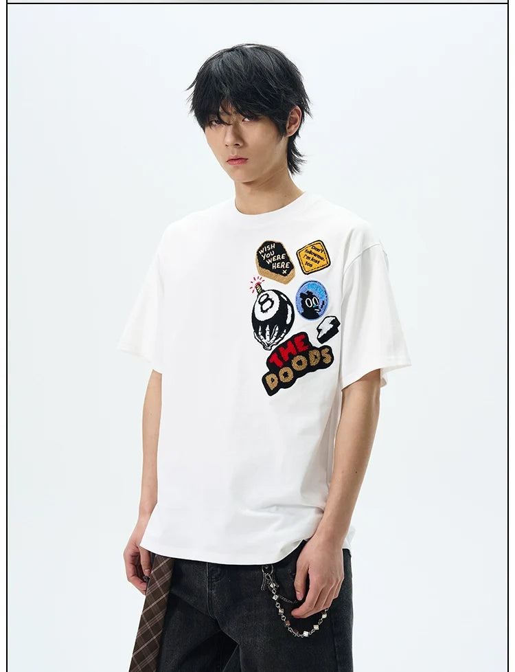 Graphic Patch "THE DOODS" T-Shirt - Notkicks