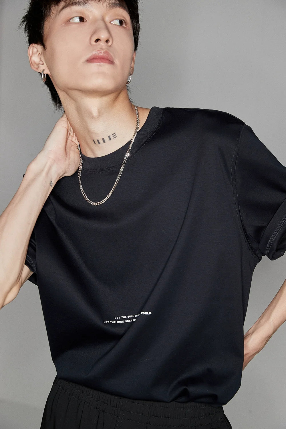 Color Block Letter Print Standard Tee - Notkicks