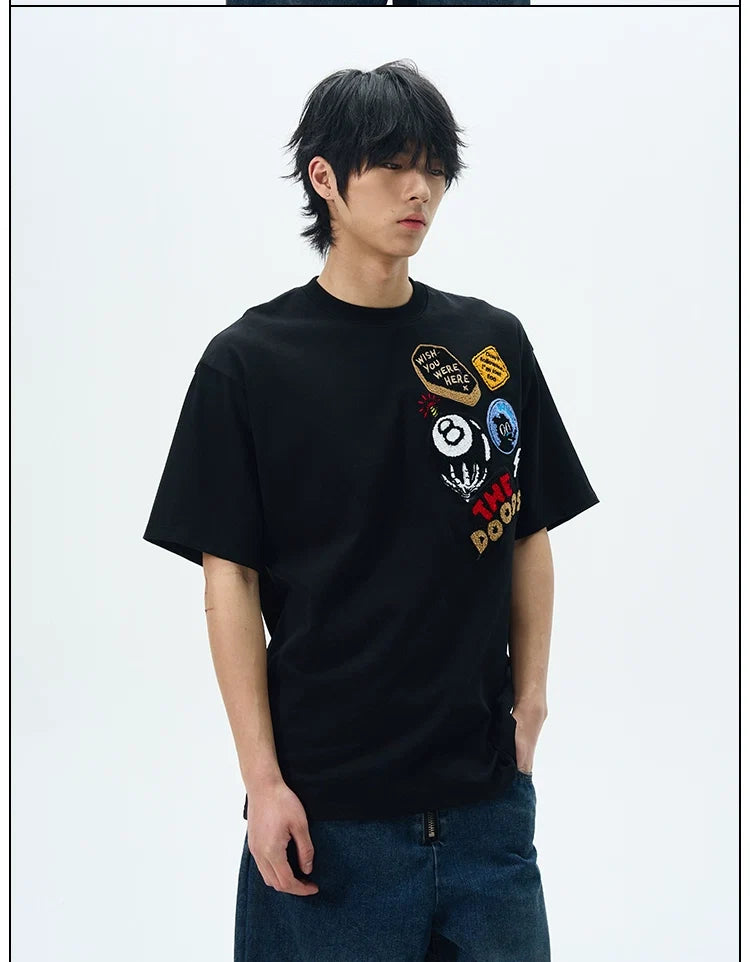 Graphic Patch "THE DOODS" T-Shirt - Notkicks