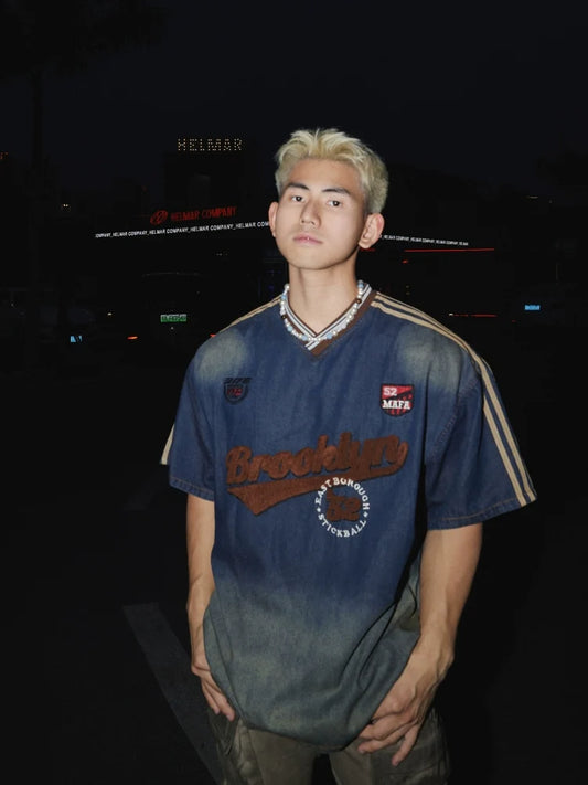 Vintage Brooklyn Ombre Denim Shirt - Notkicks