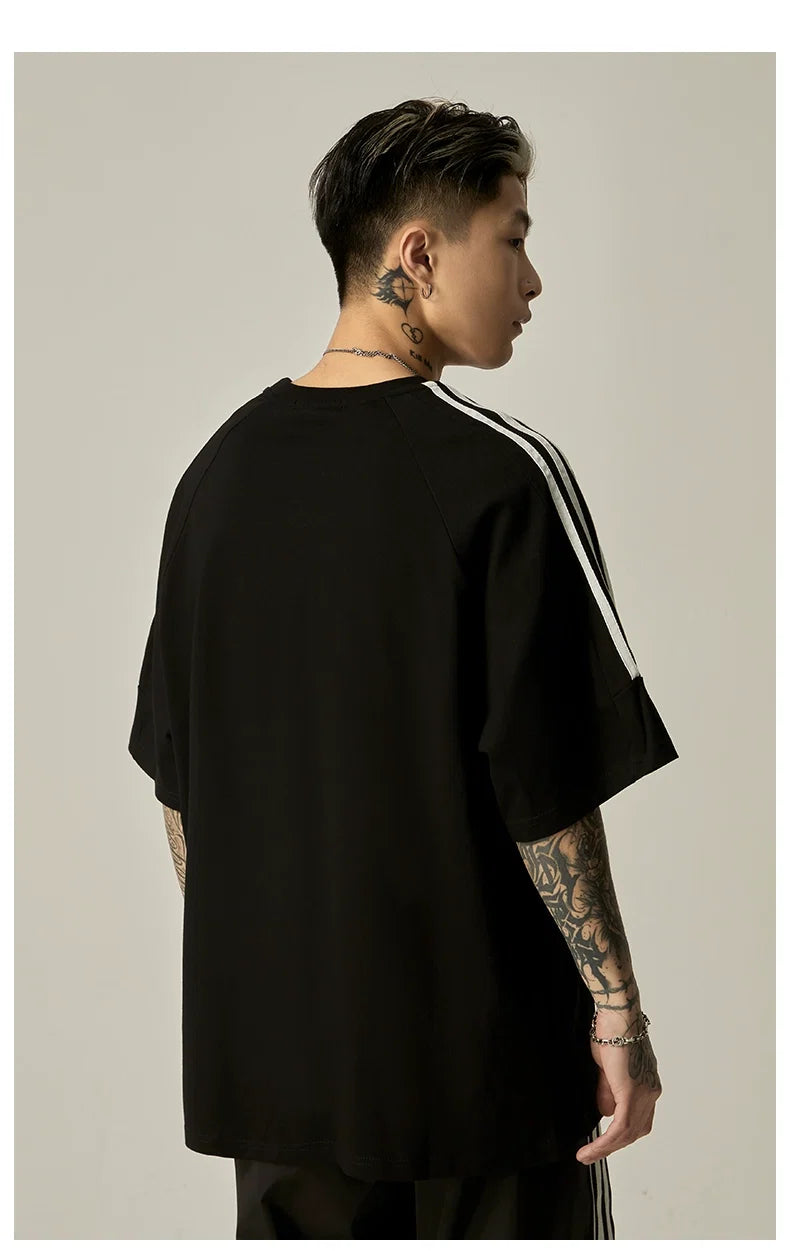 Oversized Grey Athletic Logo T-Shirt - Notkicks