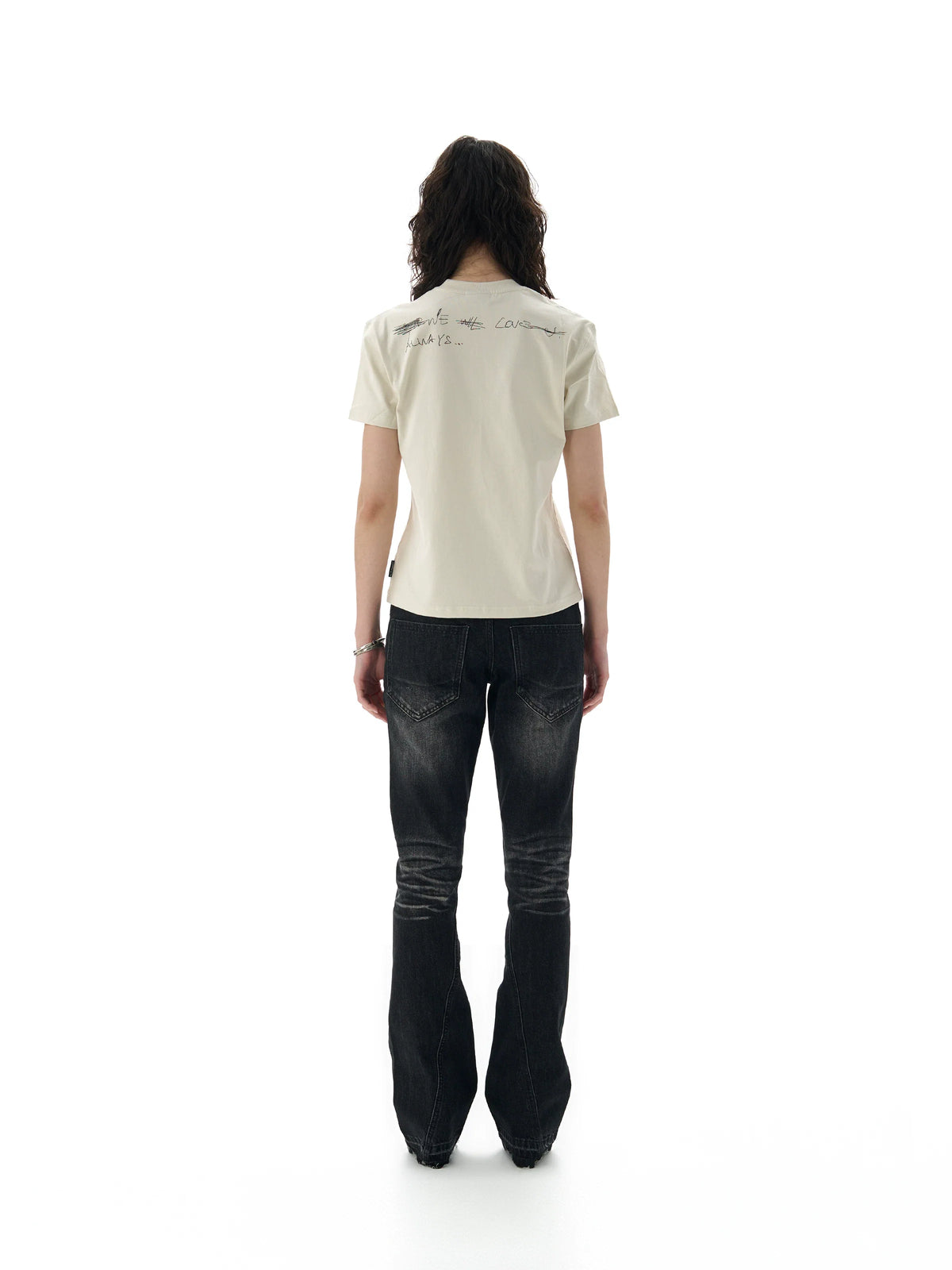 Burnt Guitar Shoulder Script Tee - Notkicks