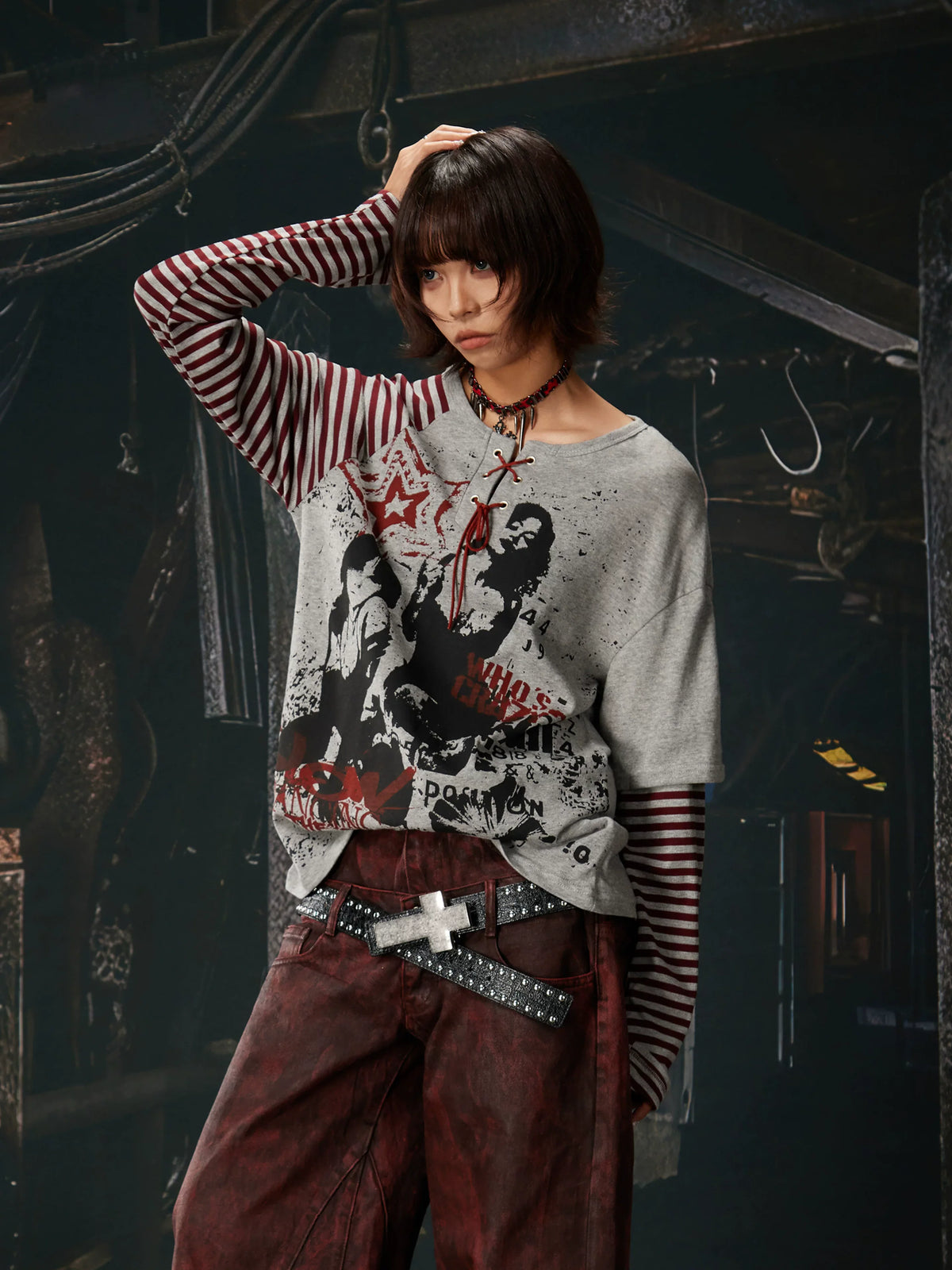 Riot Laced Revolt Graphic Layered Tee - Notkicks