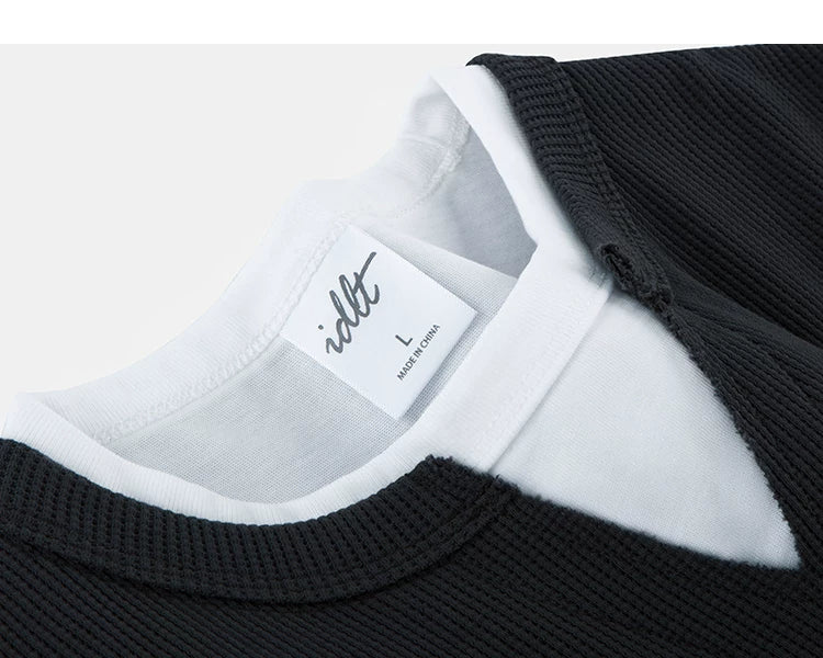 Layernotch Waffle Long Sleeve Tee - Notkicks
