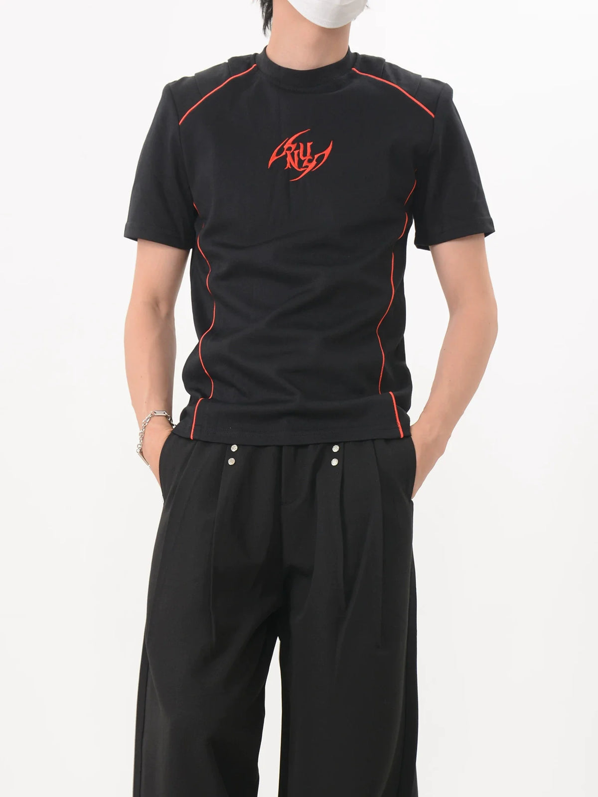 Crimson Circuit Fitted Tee - Notkicks