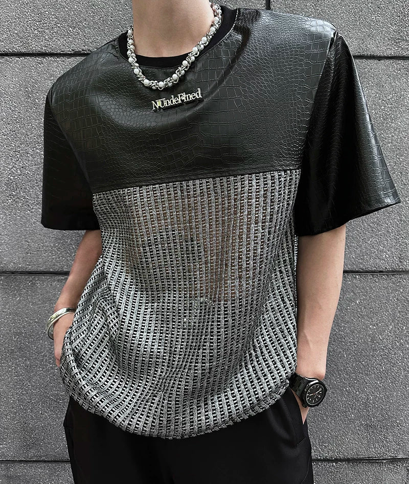 Chrome Grid Splice Panel Tee - Notkicks