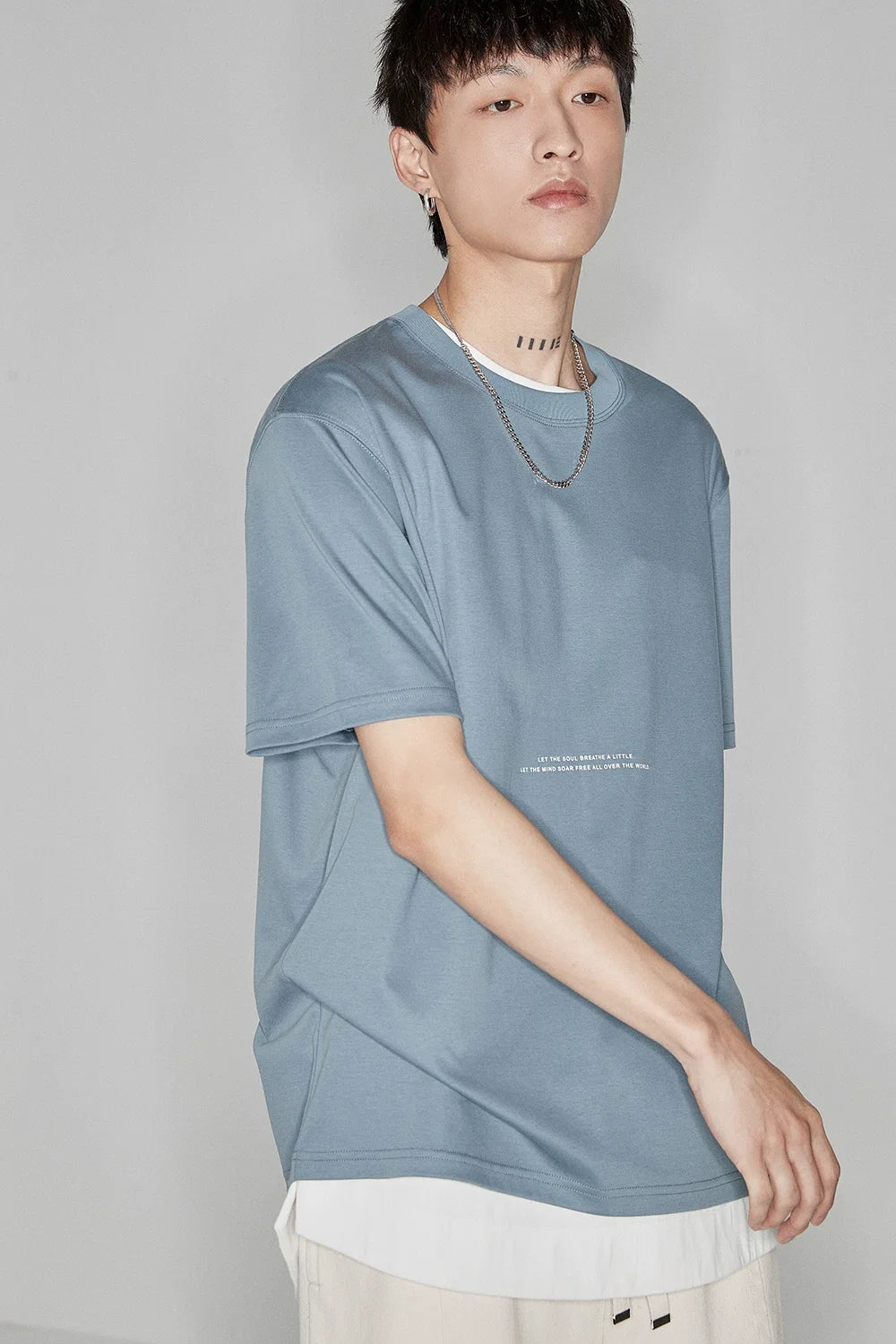 Color Block Letter Print Standard Tee - Notkicks