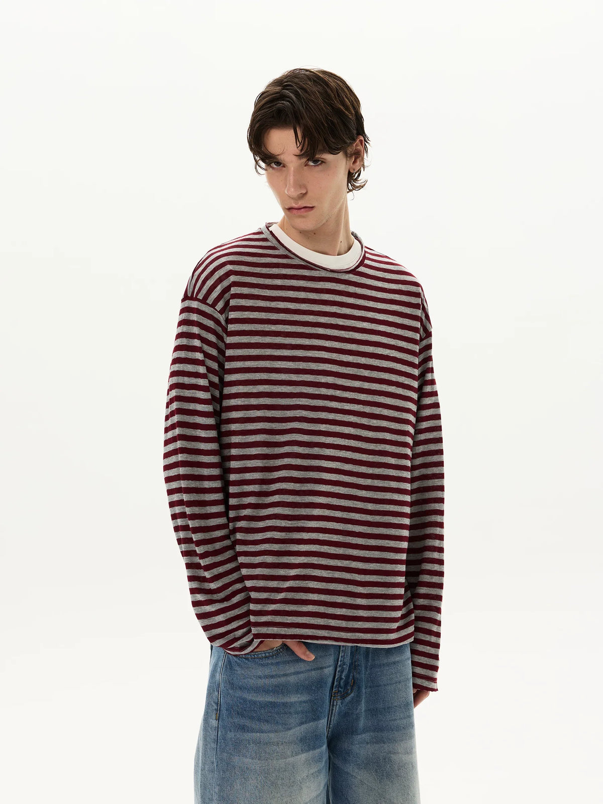 Tide Slouch Stripe Long Sleeve Tee - Notkicks