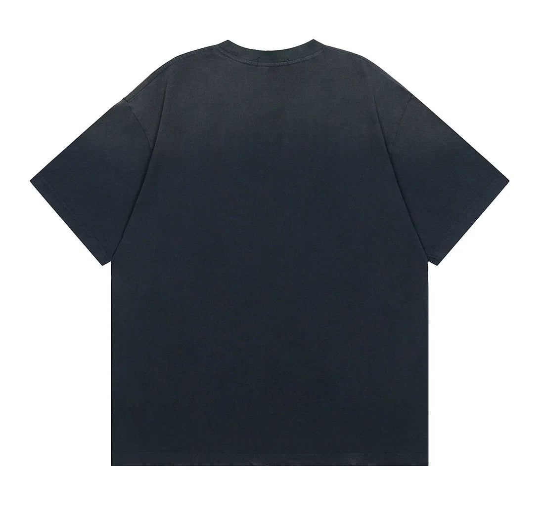 Passport Stamp Graphic Oversized T-Shirt - Notkicks