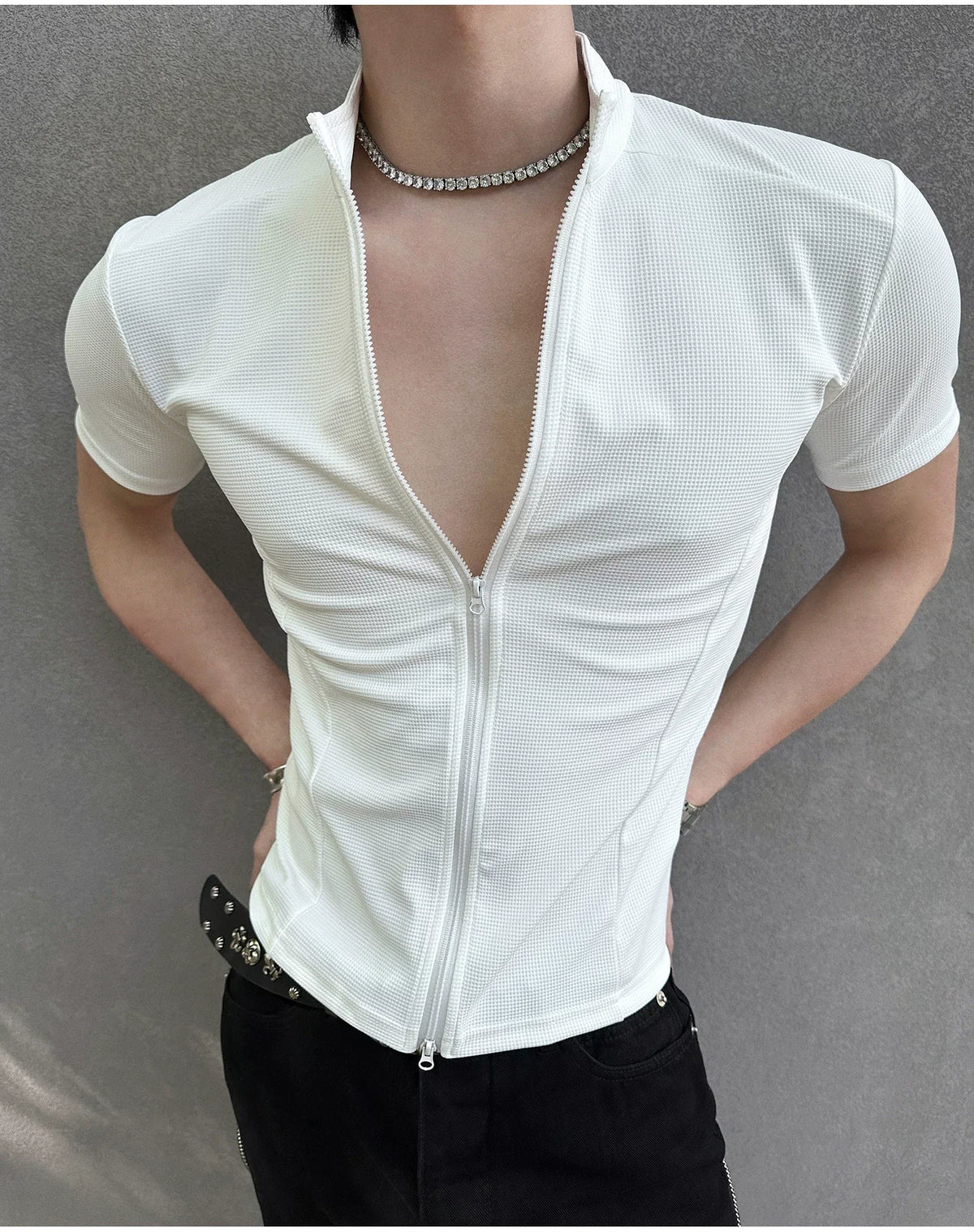 Frostgrid Sculpt Zip Mock Tee - Notkicks