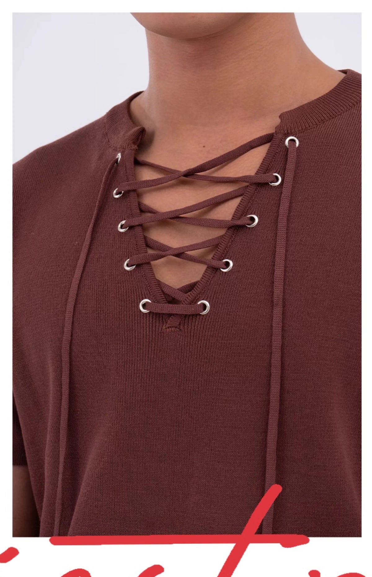Harbor Lace-Up Knit Tee - Notkicks