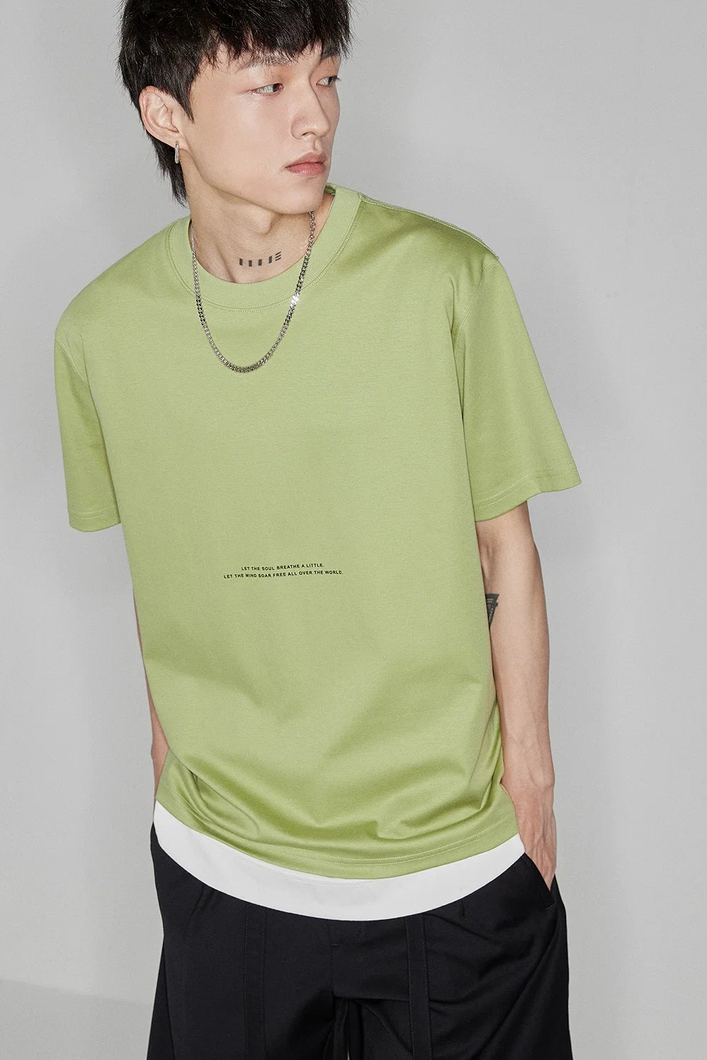 Color Block Letter Print Standard Tee - Notkicks