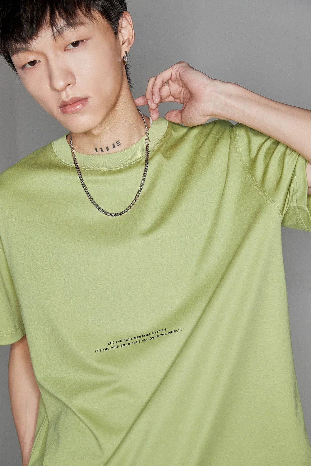 Color Block Letter Print Standard Tee - Notkicks