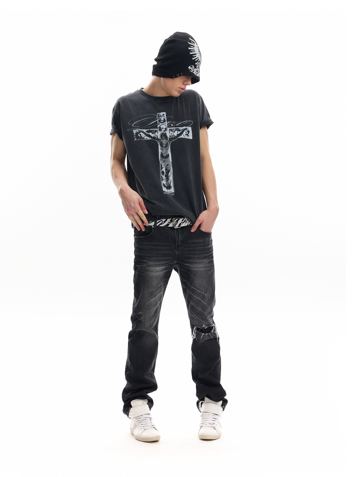 Skull Speakers Cross Graphic Tee - Notkicks
