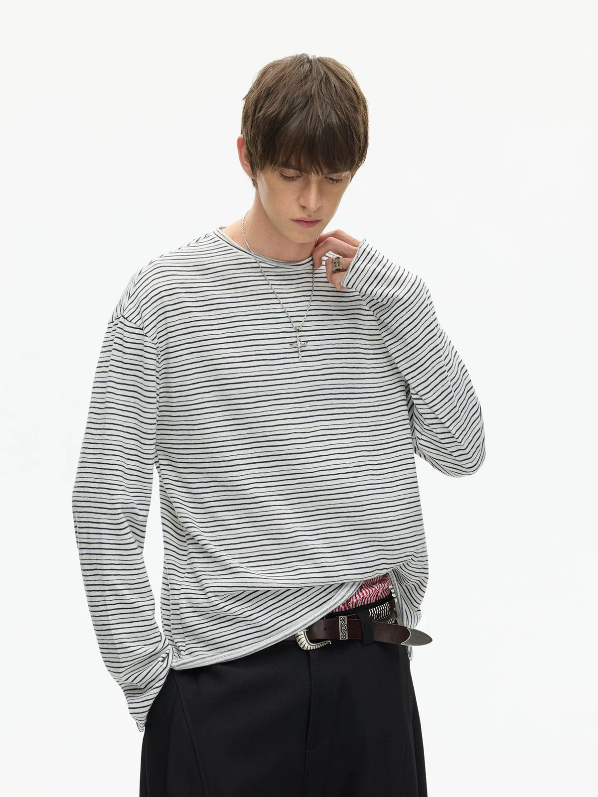 Tidal Stripe Layered Long Sleeve Tee - Notkicks