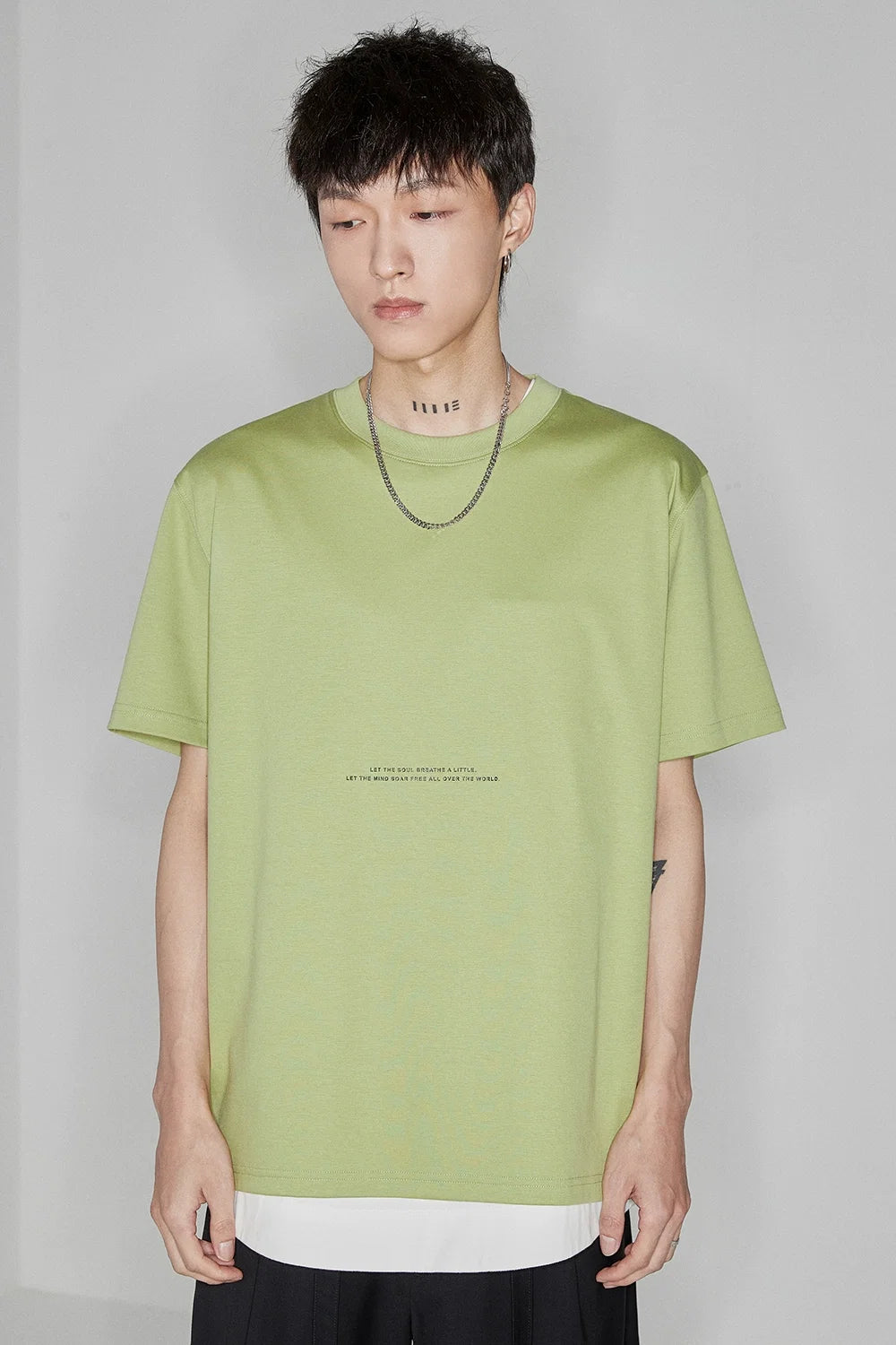Color Block Letter Print Standard Tee - Notkicks