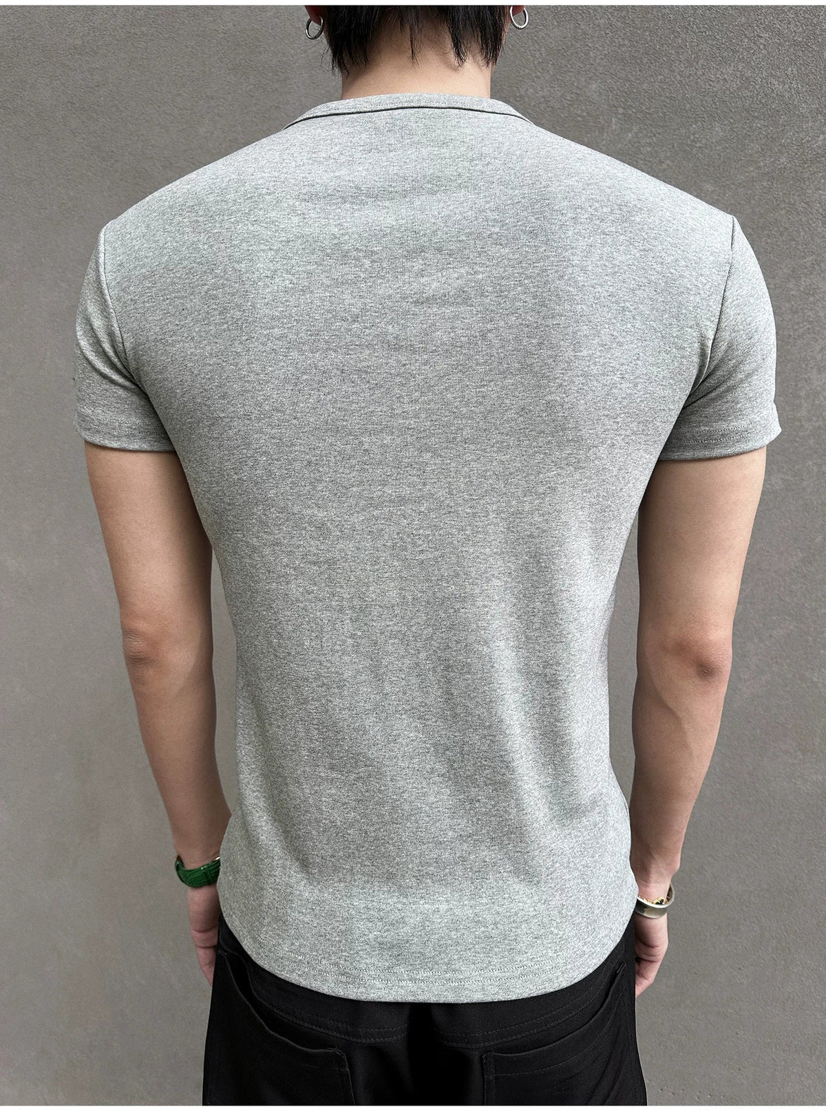 Midnight Gaze Grommet Placket Tee - Notkicks