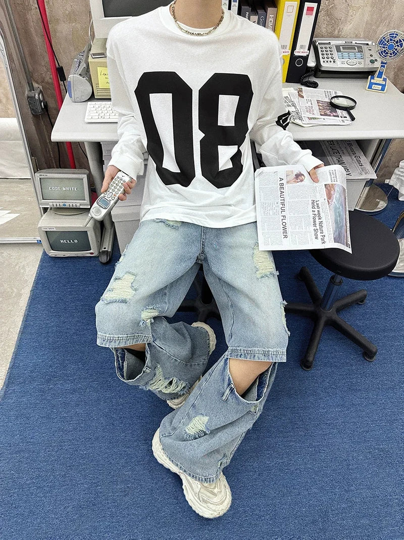 Retro Block 08 Varsity Long Tee - Notkicks