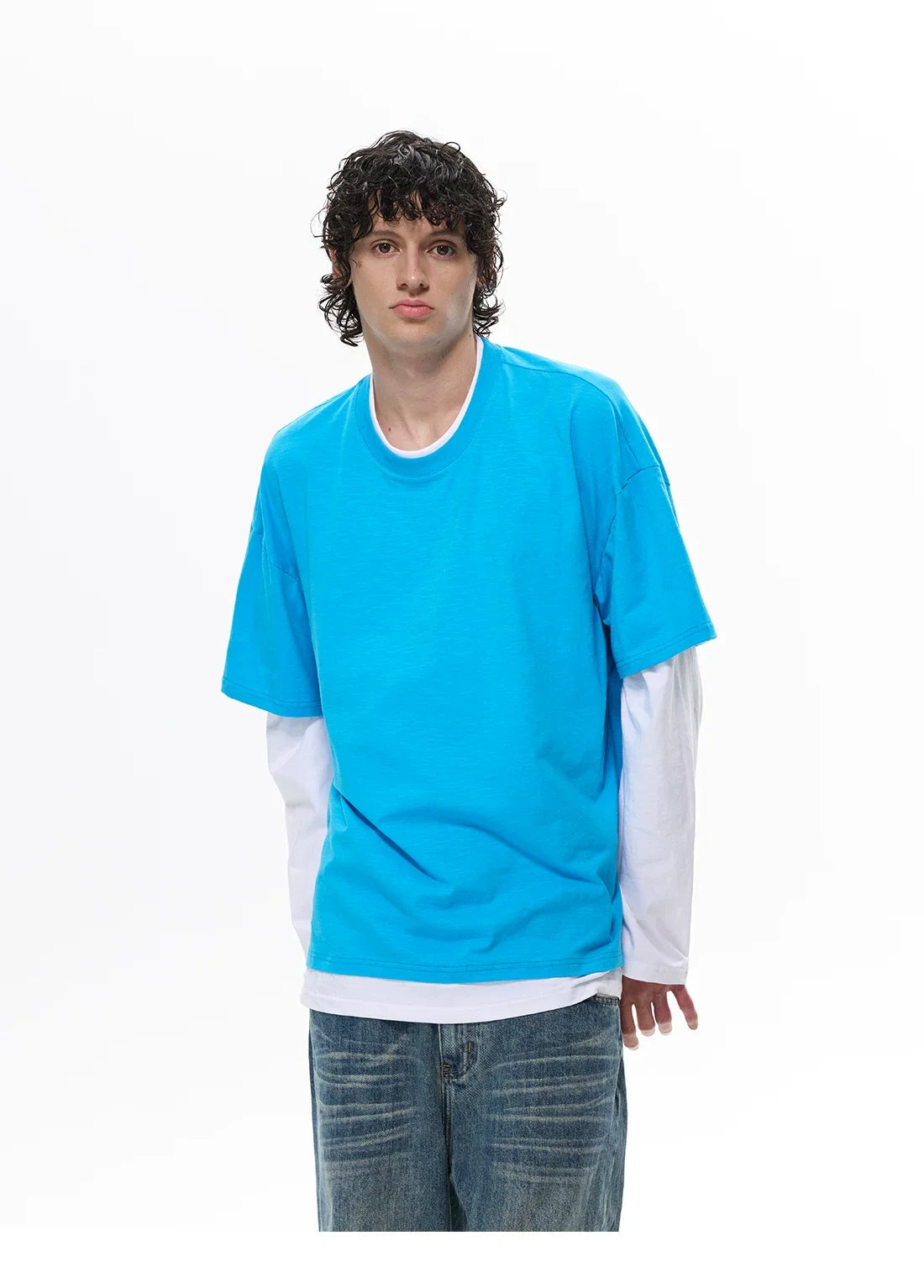 Two-Tone Stack Layer Tee Top - Notkicks