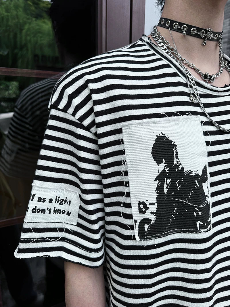 Razor Hymn Striped Relic Tee - Notkicks