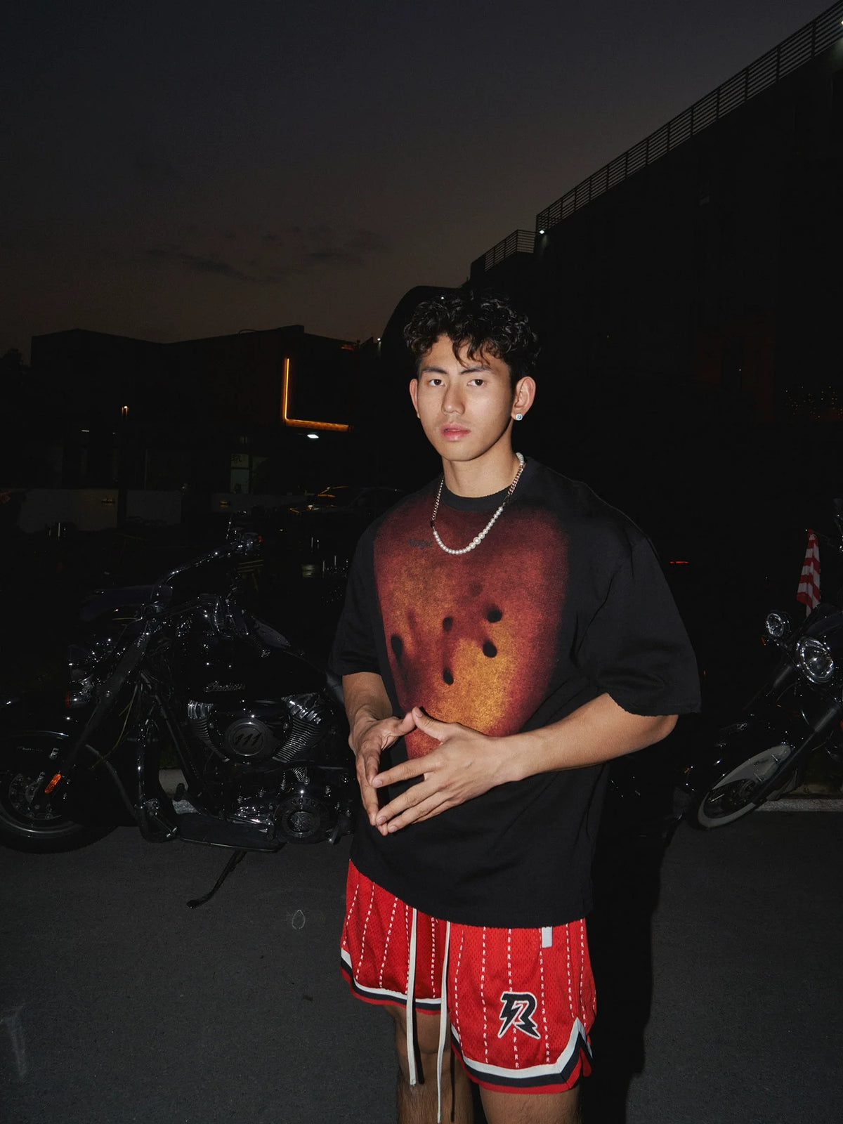 Pink Gradient White Oversized Tee - Notkicks