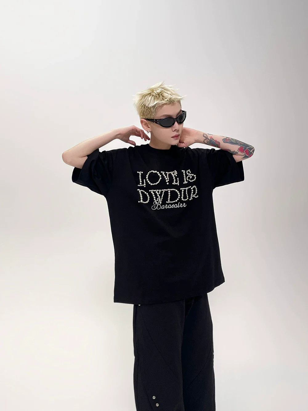 Love Is Dydup Pearl Lettering Tee - Notkicks