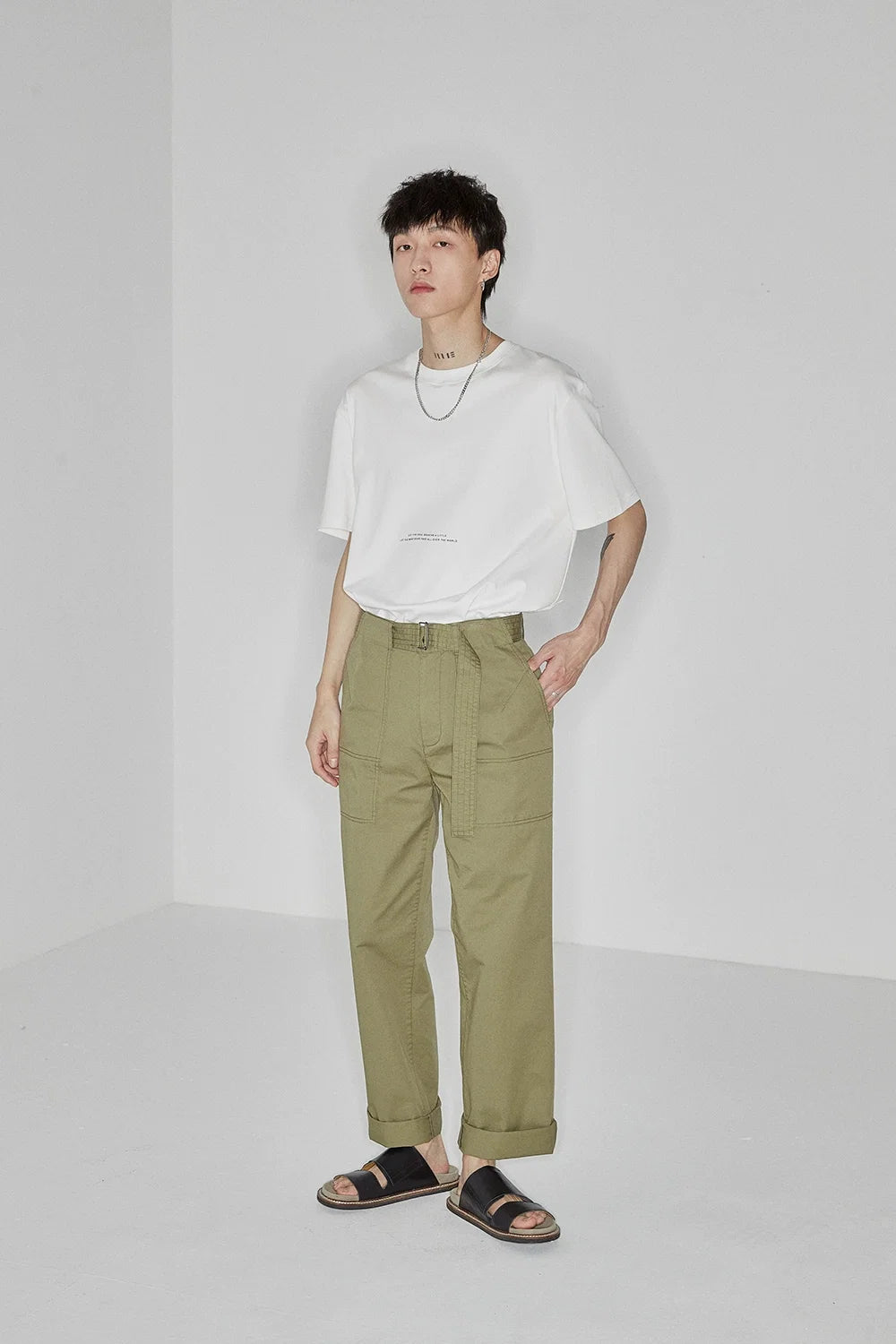 Color Block Letter Print Standard Tee - Notkicks