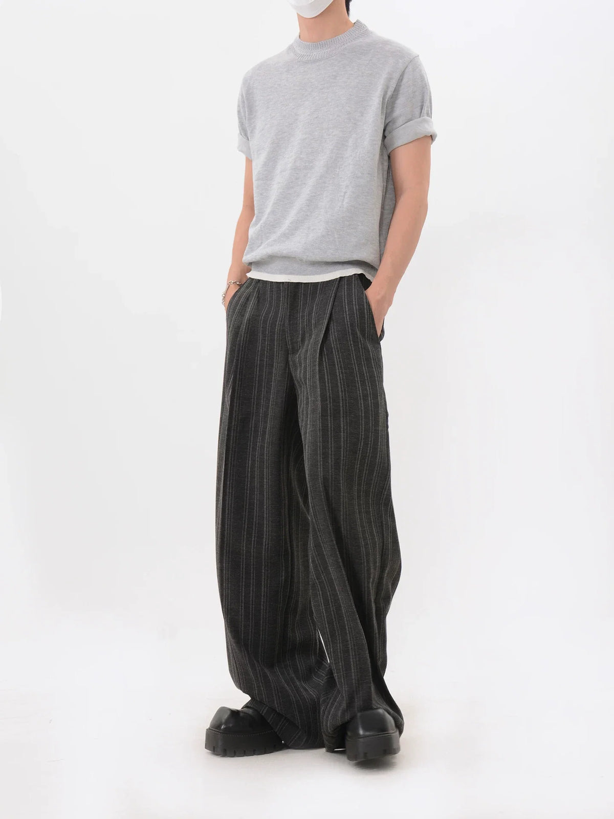 Heather Mock Knit Tee - Notkicks