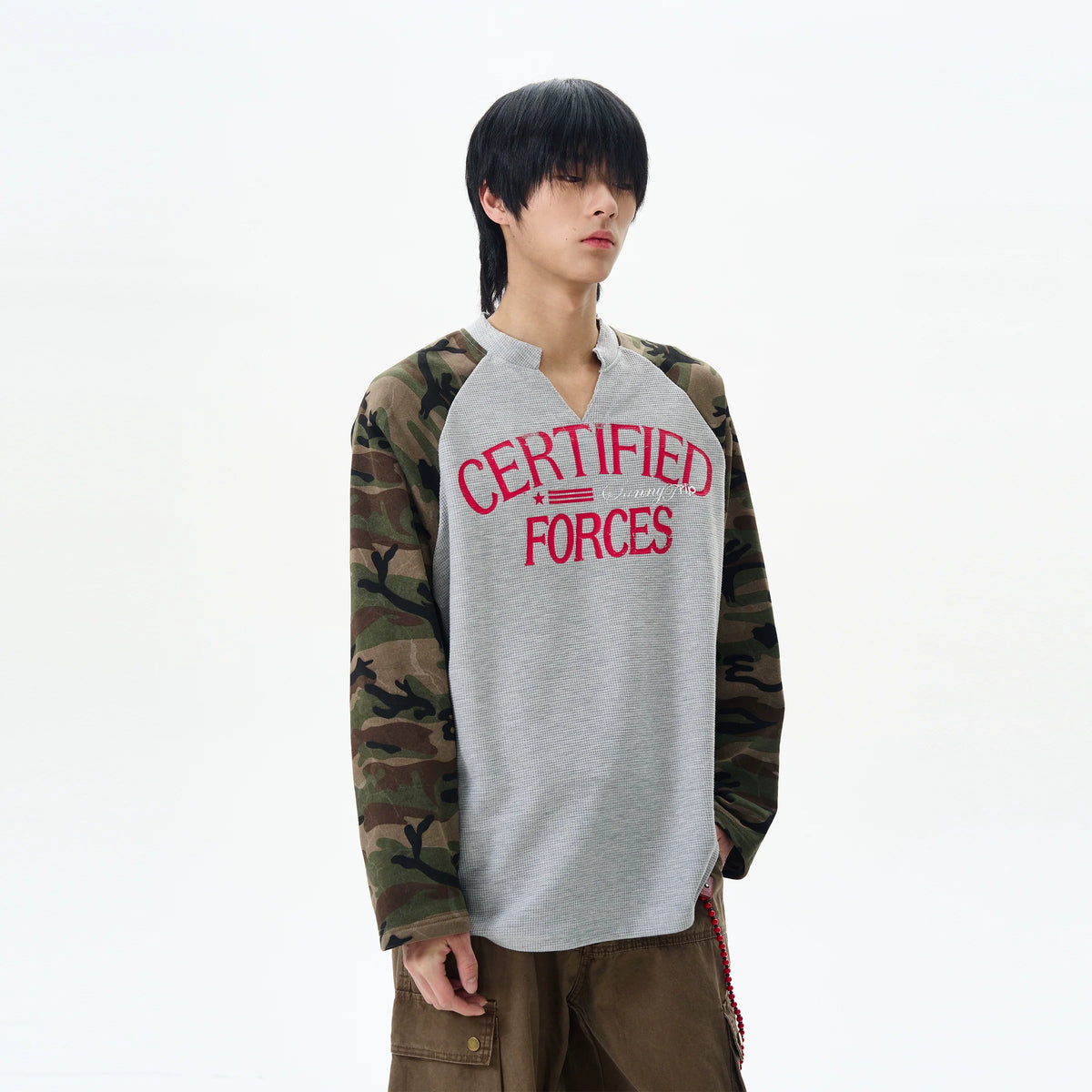 Camo Forces Varsity Henley - Notkicks