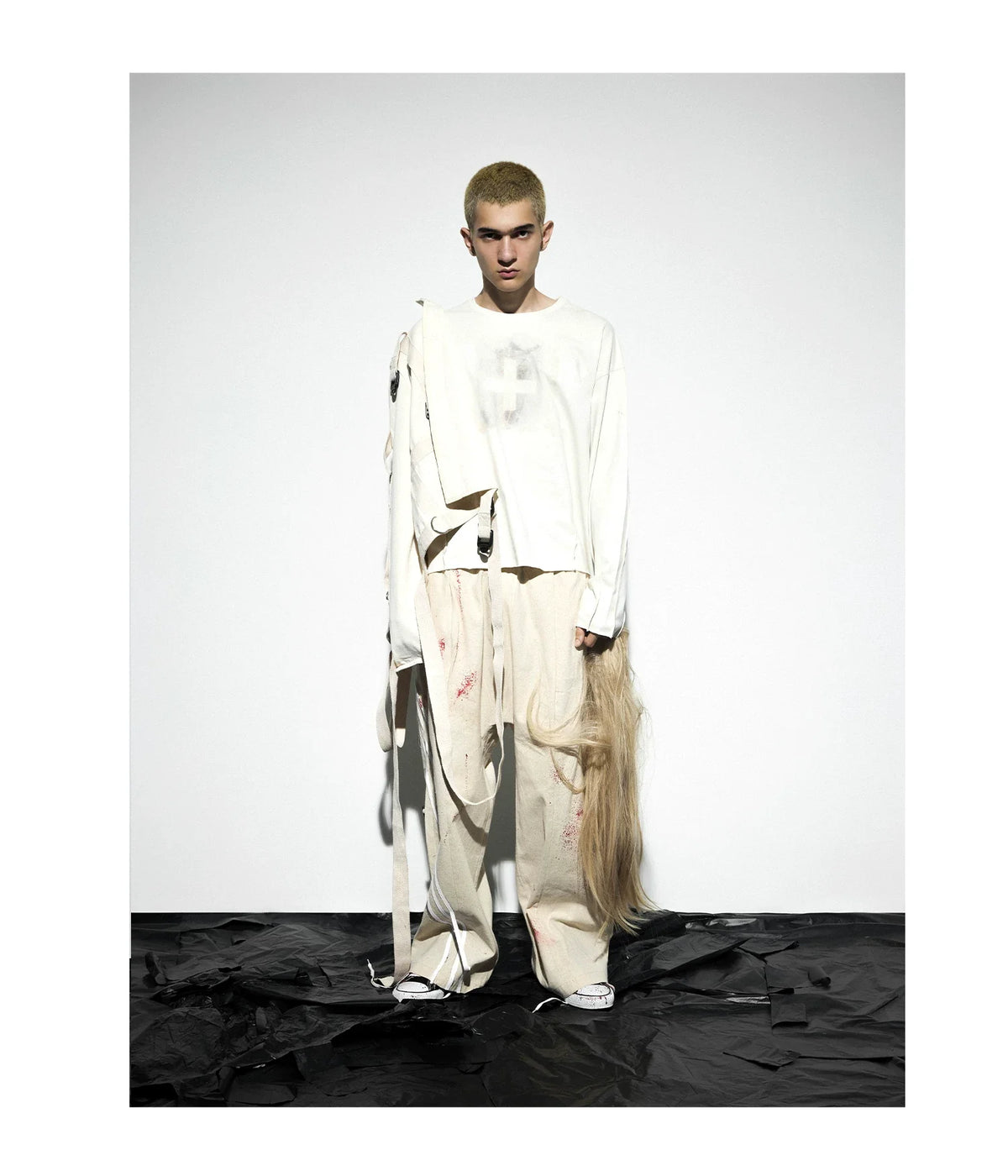 Cross Redemption Pinched Pleat Long Sleeve Tee - Notkicks