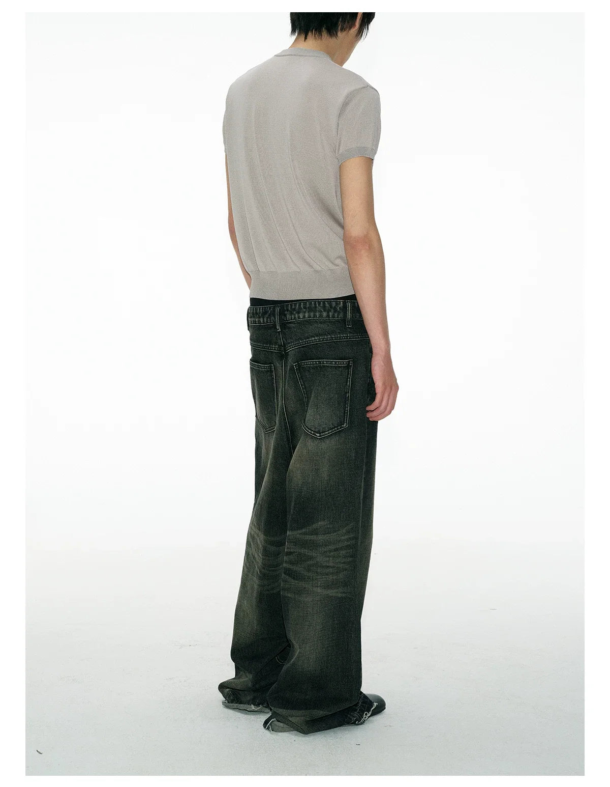 Mock Neck Short-Sleeve Knit Tee - Notkicks