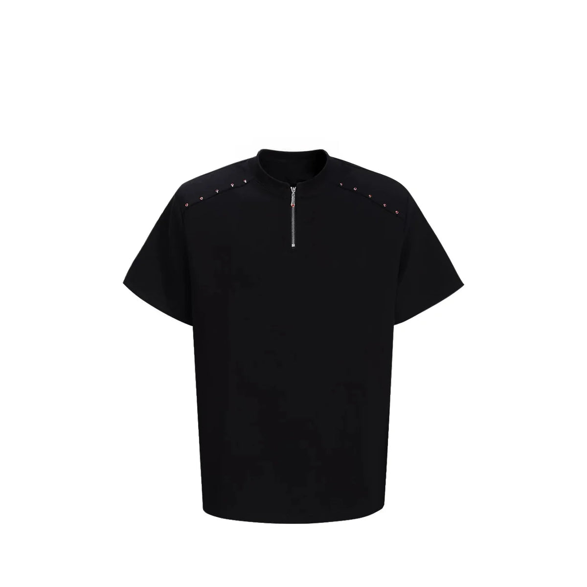 Halo Seam Studded Half-Zip Tee - Notkicks
