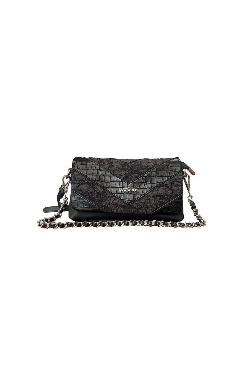 Snake Pattern Chain Shoulder Bag - Notkicks