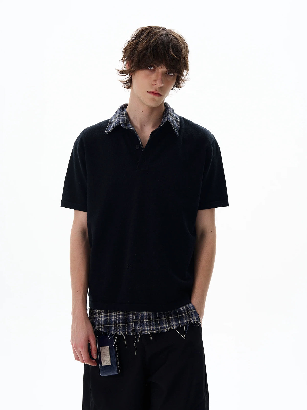 Short Sleeve Henley Shirt with Button Placket - Notkicks