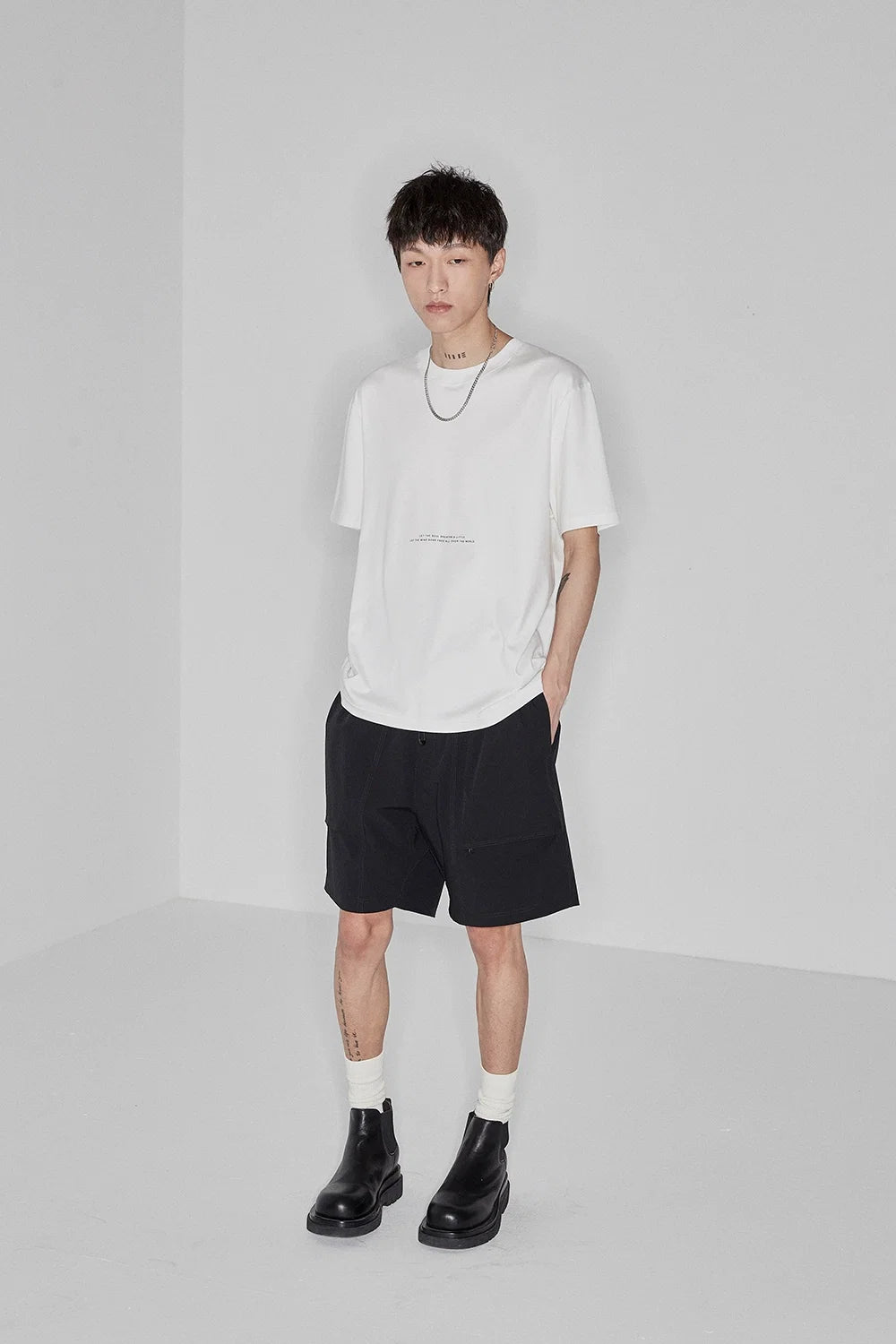 Color Block Letter Print Standard Tee - Notkicks
