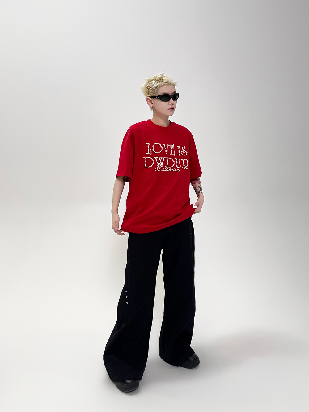 Love Is Dydup Pearl Lettering Tee - Notkicks
